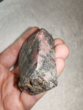 Natural Rhodonite Rough Freeform 104g | Pink & Black Healing Crystal Display Piece #3