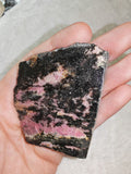 Natural Rhodonite Freeform | 120g | Polished Face with Natural Edges | #5