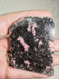 Polished Rhodonite Freeform with Black Manganese Matrix – 87g | #6