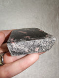 Polished Rhodonite Freeform with Black Manganese Matrix – 87g | #6