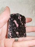 Polished Rhodonite Freeform with Black Manganese Matrix – 87g | #6