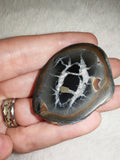 Natural Septarian Half Nodule #1 | Dragon Egg | Polished Calcite Display Stone | 37g