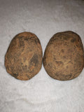 Natural Septarian Dragon Egg PAIR #1 | Complete Matching Pair | Polished Interior | 250g