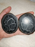 Natural Septarian Dragon Egg PAIR #2 | Complete Matching Pair | Polished Calcite Interior | 250g