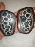 Natural Septarian Dragon Egg PAIR #5 | Complete Matching Pair | Polished Calcite Interior | 250g
