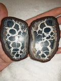 Natural Septarian Dragon Egg PAIR #5 | Complete Matching Pair | Polished Calcite Interior | 250g