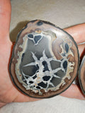 Natural Septarian Dragon Egg PAIR #6 | Complete Matching Pair | Polished Calcite Interior | 250g