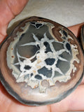 Natural Septarian Dragon Egg PAIR #6 | Complete Matching Pair | Polished Calcite Interior | 250g