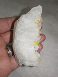 Angel Aura Quartz Crystal Cluster on Matrix 162g Rainbow Iridescent Specimen - Piece #1