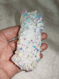 172g Angel Aura Quartz Crystal Cluster – Large Rainbow Iridescent Druzy Display Specimen - Piece #3