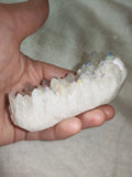 172g Angel Aura Quartz Crystal Cluster – Large Rainbow Iridescent Druzy Display Specimen - Piece #3