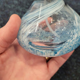 Vintage Caithness Glass Blue White Perfume Atomiser Handcrafted Scotland #12