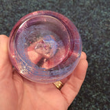 Caithness "Extravaganza" Art Glass Paperweight – Signed & Numbered – Lilac & Pink Swirl – 680g