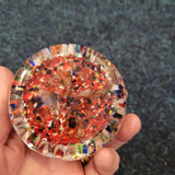 Vintage Millefiori Art Glass Paperweight Large Quarters Design Handcrafted 470g