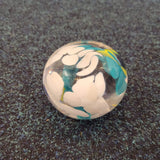 Wedgwood Abstract Swirl Art Glass Paperweight Turquoise White Yellow 630g Website description