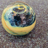 Signed Mdina Malta 'Sea & Sand' Art Glass Paperweight Vintage Studio Glass 585g