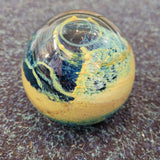 Signed Mdina Malta 'Sea & Sand' Art Glass Paperweight Vintage Studio Glass 585g