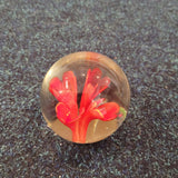 Vintage Hand Blown Art Glass Paperweight Red Lampwork Flower Glass Ornament 475g
