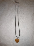 Yellow Aventurine Heart Pendant Necklace | Genuine Natural Crystal Heart | Honey Yellow Gemstone | #117
