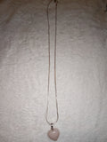 Rose Quartz Heart Pendant Necklace | Genuine Natural Crystal Heart | Love Stone Gemstone | #119