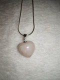 Rose Quartz Heart Pendant Necklace | Genuine Natural Crystal Heart | Love Stone Gemstone | #119