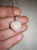 Rose Quartz Heart Pendant Necklace | Genuine Natural Crystal Heart | Love Stone Gemstone | #119