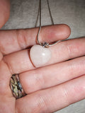 Rose Quartz Heart Pendant Necklace | Genuine Natural Crystal Heart | Love Stone Gemstone | #119