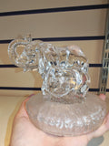 Vintage RCR Royal Crystal Rock Italy Lead Crystal Elephant & Calf Figurine Ornament