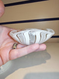 Vintage Venetian Latticino Art Glass Pin Dish | Hand Blown White Filigree Trinket Bowl