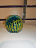 Signed Mdina Glass Blue & Yellow Art Glass Paperweight #2 | Maltese Studio Glass | 666g