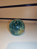 Signed Mdina Glass Blue & Ochre Art Glass Paperweight #3 | Maltese Studio Glass | 390g