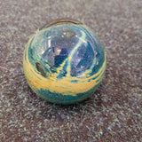 Vintage Maltese Art Glass Blue Summer Paperweight Mdina Style Chip #26
