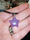 Amethyst Star Pendant Necklace Natural Purple Gemstone Crystal Jewellery #7