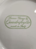 4 Vintage Franco Giorgi Quadrifoglio White Embossed Fruit Pasta Soup Bowl Italy