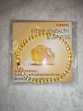 Citrine 4mm Gemstone Bead Stretch Bracelet with Meaning Card