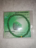 Green Aventurine 4mm Gemstone Bead Stretch Bracelet with Meaning Card