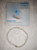 Moonstone 4mm Gemstone Bead Stretch Bracelet with Meaning Card