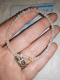 Moonstone 4mm Gemstone Bead Stretch Bracelet with Meaning Card