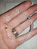 Clear Quartz 4mm Gemstone Bead Stretch Bracelet with Meaning Card
