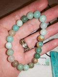 Amazonite Gemstone Bracelet & Pendant Necklace Gift Set with Meaning Card