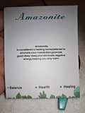 Amazonite Gemstone Bracelet & Pendant Necklace Gift Set with Meaning Card