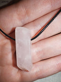Rose Quartz Gemstone Bracelet & Pendant Necklace Gift Set with Meaning Card