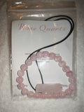 Rose Quartz Gemstone Bracelet & Pendant Necklace Gift Set with Meaning Card