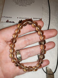 Smoky Quartz Gemstone Bracelet & Pendant Necklace Gift Set with Meaning Card