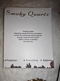 Smoky Quartz Gemstone Bracelet & Pendant Necklace Gift Set with Meaning Card