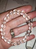 Clear Quartz Gemstone Bracelet & Pendant Necklace Gift Set with Meaning Card
