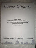Clear Quartz Gemstone Bracelet & Pendant Necklace Gift Set with Meaning Card