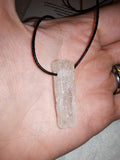 Clear Quartz Gemstone Bracelet & Pendant Necklace Gift Set with Meaning Card