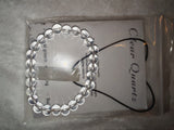 Clear Quartz Gemstone Bracelet & Pendant Necklace Gift Set with Meaning Card
