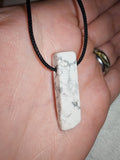 Howlite Gemstone Bracelet & Pendant Necklace Gift Set with Meaning Card